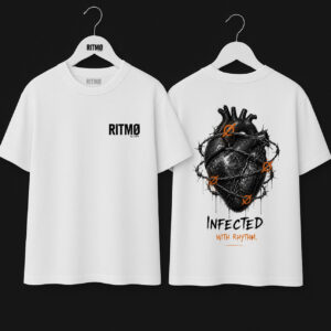 “INFECTED WITH RHYTHM.” Heart Tee – RITMØ by Y&M