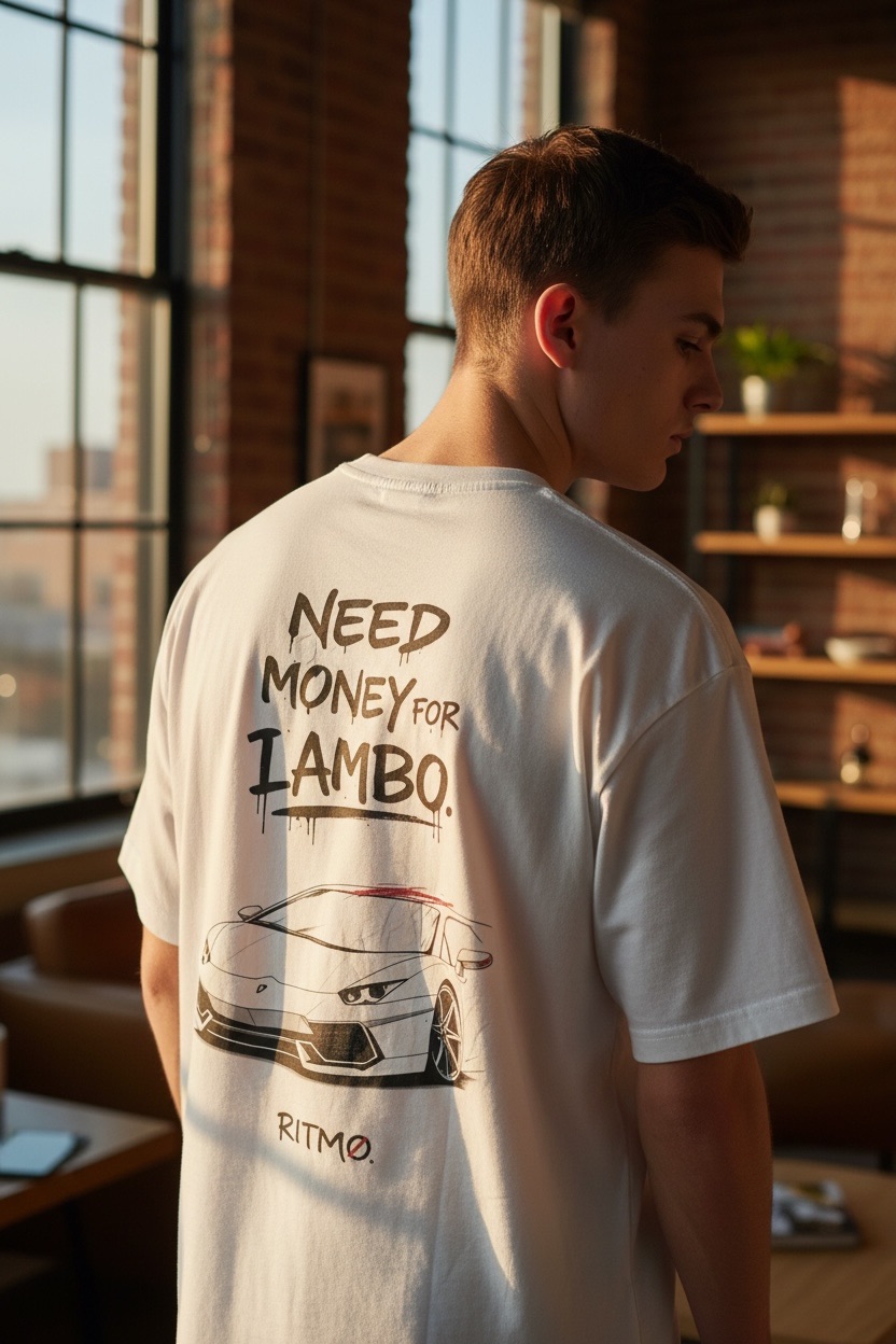 “NEED MONEY FOR LAMBO.” Tee – RITMØ by Y&M - Image 5