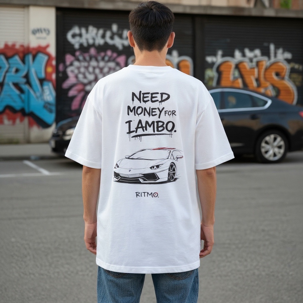 “NEED MONEY FOR LAMBO.” Tee – RITMØ by Y&M - Image 2