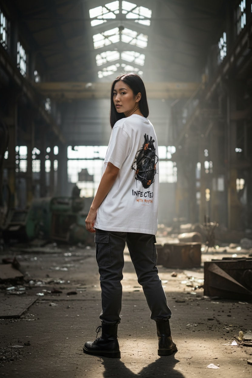 “INFECTED WITH RHYTHM.” Heart Tee – RITMØ by Y&M - Image 3