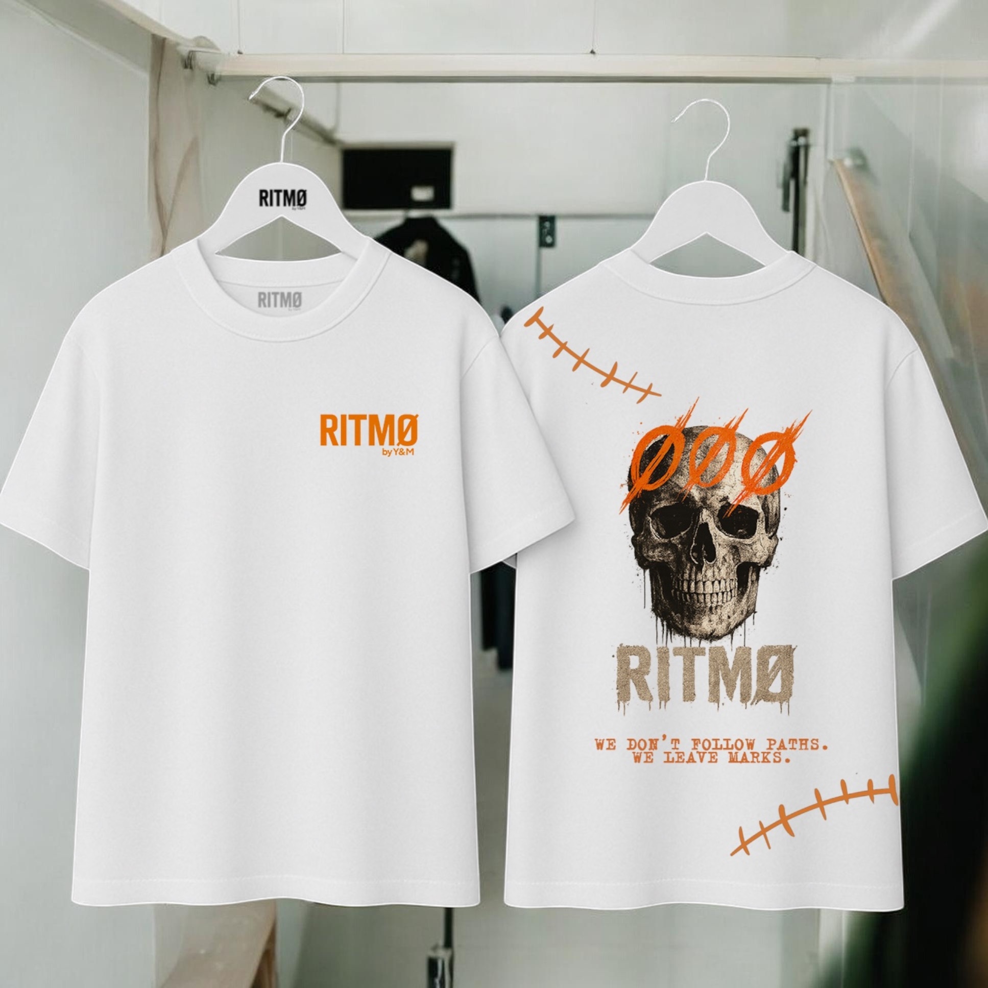 “WE LEAVE MARKS.” Skull Tee – RITMØ by Y&M - Image 2