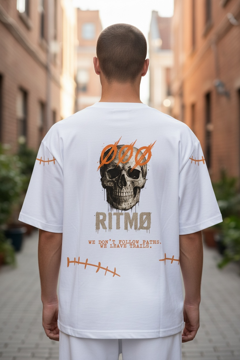 “WE LEAVE MARKS.” Skull Tee – RITMØ by Y&M - Image 3