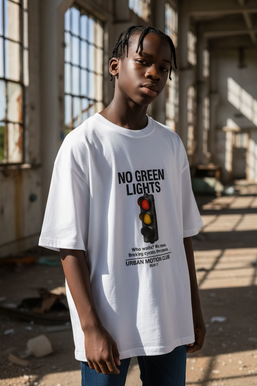 “NO GREEN LIGHTS.” Oversize Tee — RITMØ by Y&M - Image 3